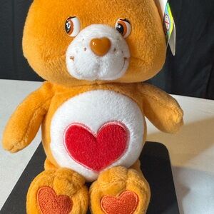 Care Bears Tenderheart Bear Orange Plush NWT 10” Heart Belly